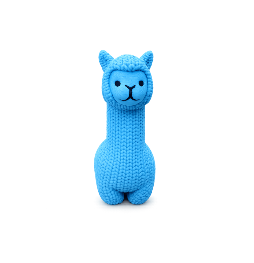 Llama estilo tejido de punto