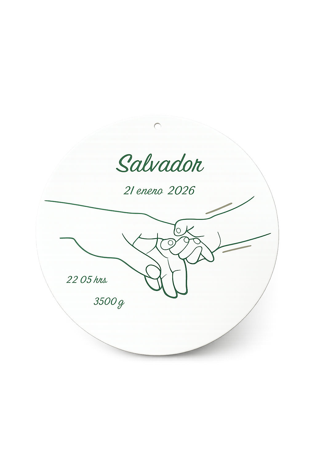 Placa de Nacimiento Personalizada