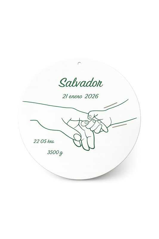 Placa de Nacimiento Personalizada