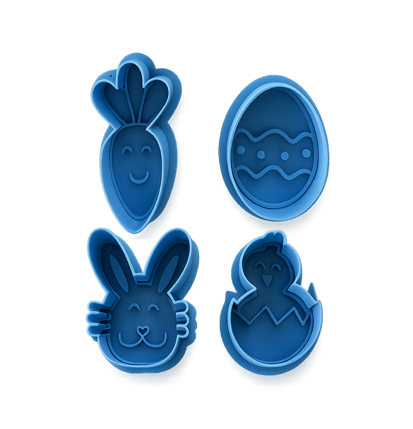 Set de cortadores de galletas Pascua (x4)