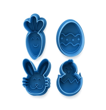 Set de cortadores de galletas Pascua (x4)