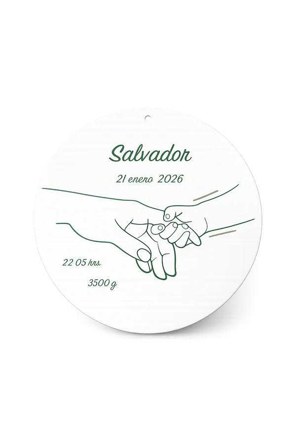Placa de Nacimiento Personalizada